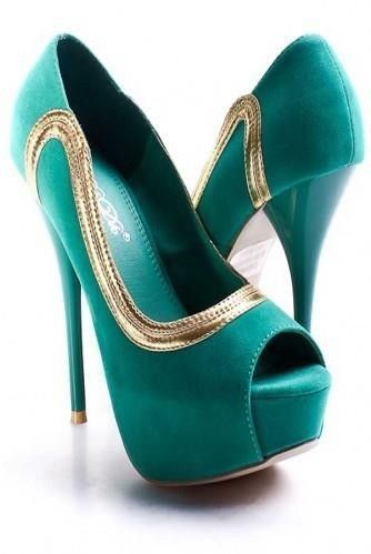 chaussures vertes femme